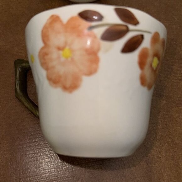 Set Of 3 Cameo Florals Oven To Table Ceramic Mugs With Peach Blossom Design - Picture 8 of 14